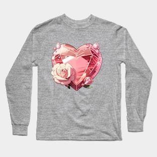 Steven Universe Rose Quarts Crystal Gem Heart Long Sleeve T-Shirt